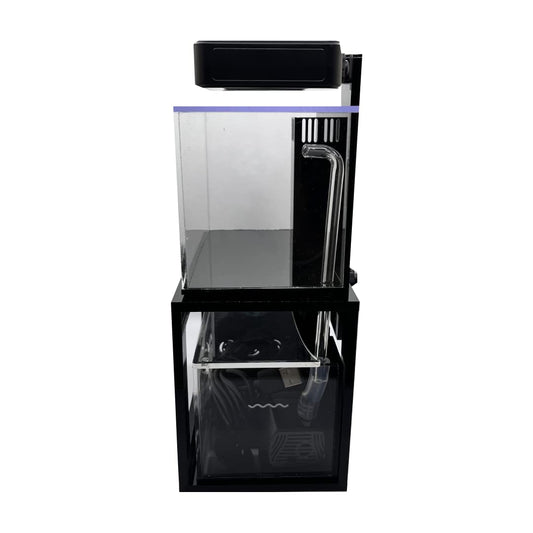 40 oz (Black) Micro Reef Ready Aquarium | Small Desktop Saltwater Fish Tank with LED Light, Sump, Pump | Freshwater & Saltwater - Buy The Sea Aquatics