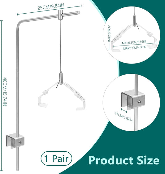 2Pcs Aquarium Light Rack, Adjustable Aquarium High Brightness Light Hanging Holder Kit for Freshwater & Saltwater Fish Tanks - Buy The Sea Aquatics
