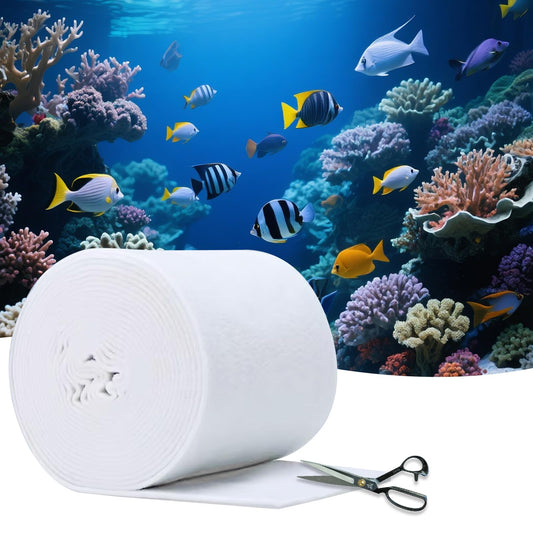 Aquarium Polishing Filter Pad - Ultra Fine 50 Micron Filter Floss for Crystal Clear Water,Cut - to - Size Filter Media for Fish Tank,Safe for Fish/Reef/Turtles(24" x 36", 1 Pack) - Buy The Sea Aquatics