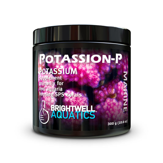 Brightwell Aquatics Potassion-P High-Purity Potassium Supplement for Reef Aquariums Supports Coral Growth & Color Enhances Blue Pigmentation Restores Potassium, 300g