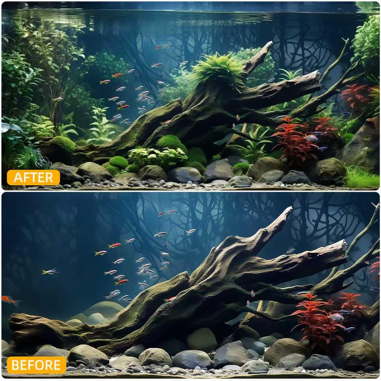 EFFIELER Natural Driftwood for Aquarium Decor – 6-10 INCH Unique Size Real Wood Branches for Fish Tank, Reptile Habitat, Terrarium, Hermit Crab, Shrimp Tank,Safe for Aquatic Pets