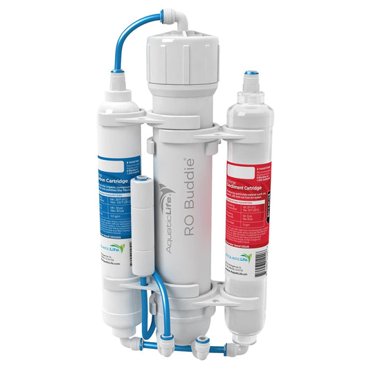 Aquatic Life RO Buddie 4-Stage Aquarium Water Filter System, Reverse Osmosis RO/DI Filtration Unit for Fish Tank, Fountains, and More, 50 GPD (Gallons Per Day)