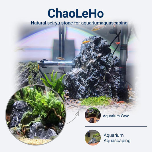 Natural Rocks Seiryu Stones Aquariums Stones for Aquascaping, Aquariums, Terrariums, Vivariums Decorative Stone,Reptile Enclosures,Paludariums,and Gardens - 10lb(2 to 7 inch) - Buy The Sea Aquatics