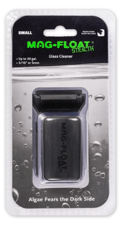 Mag Float - Stealth Glass Aquarium Cleaner - (Small) Glass Aquarium Cleaner w/razor blade - 3/16" - 5mm - Buy The Sea Aquatics