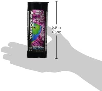 Brightwell Aquatics AminOmega - Amino & Omega - 3/6 HUFA Supplement for All Marine Fish & Reef Aquariums 60-ml
