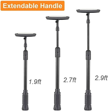 hygger Carbon Fiber 6 in 1 Aquarium Cleaning Tool Kit Al - gae Scraper Scrubber Pad Sponge Telescopic Handle Fish Tank Brush Cleaner Set for Saltwater Freshwater - Buy The Sea Aquatics