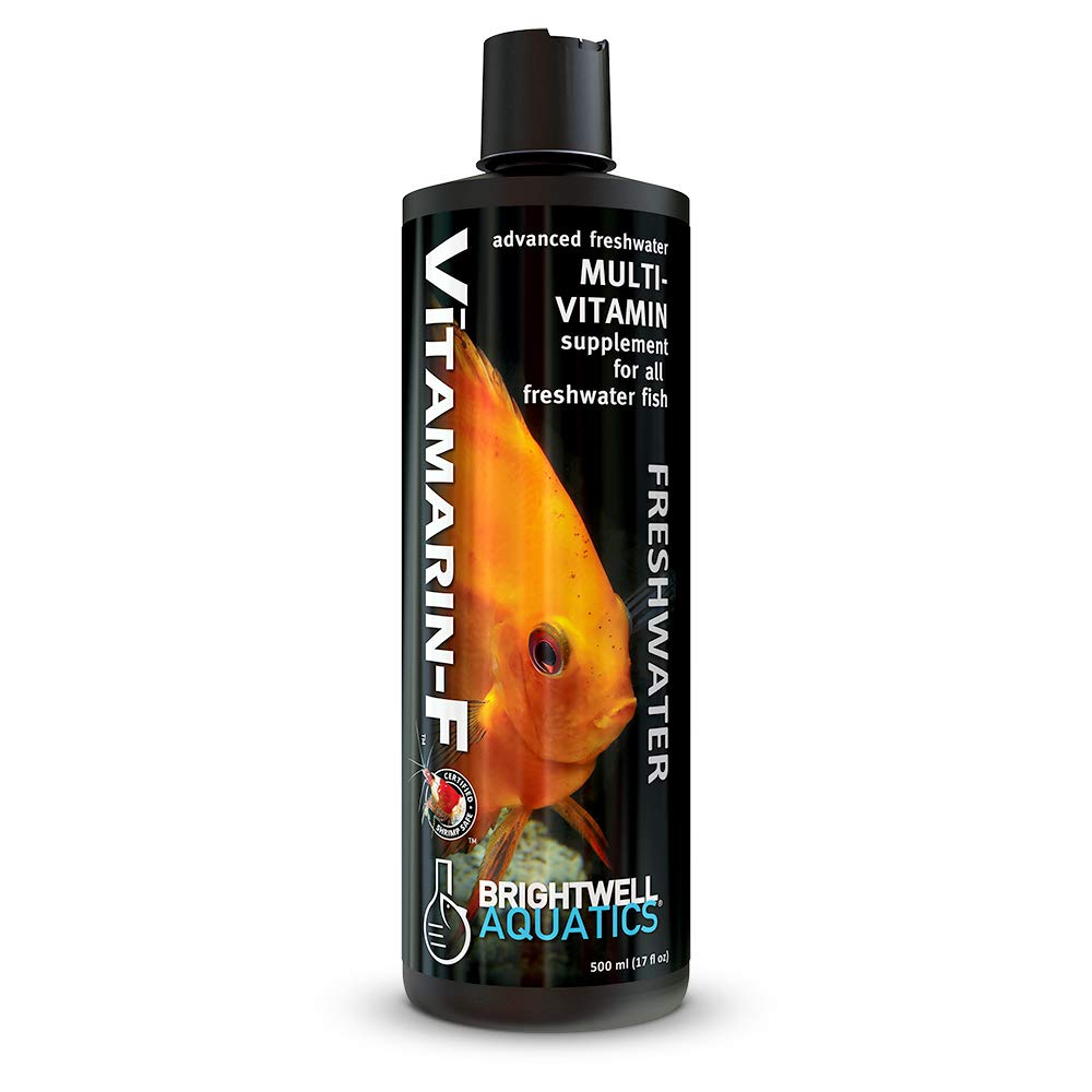 Brightwell Aquatics Vitamarin-F – Complete Vitamin Supplement for Freshwater Fish & Invertebrates – Supports Health, Color & Spawning – No Refrigeration, 250 ml