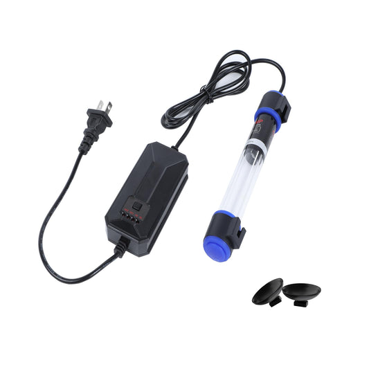 UV-C Aquarium Clean Light with Timer, Mini 3W 5W 7W 9W 11W Submersible Algae Clean Light Water Green Clean Fish Tank Water Clean Lamp for Sump Pond Filter Tank (11W Timer)
