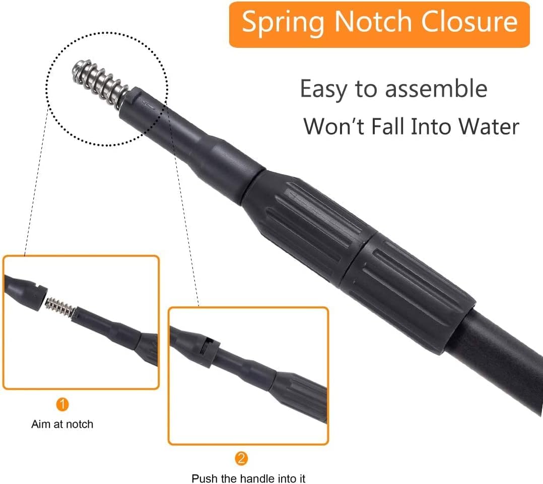 hygger Carbon Fiber 6 in 1 Aquarium Cleaning Tool Kit Al - gae Scraper Scrubber Pad Sponge Telescopic Handle Fish Tank Brush Cleaner Set for Saltwater Freshwater - Buy The Sea Aquatics