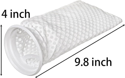 TOPZEA 10 Pack 4 Inch Ring Filter Socks 150 Micron, 3D Honeycomb Aquarium Filter Bag for Saltwater Freshwater Fish Tank, Ponds, Use in Sumps/Overflows, Aquarium Filter Accessory, 9.8 Inch Long - Buy The Sea Aquatics