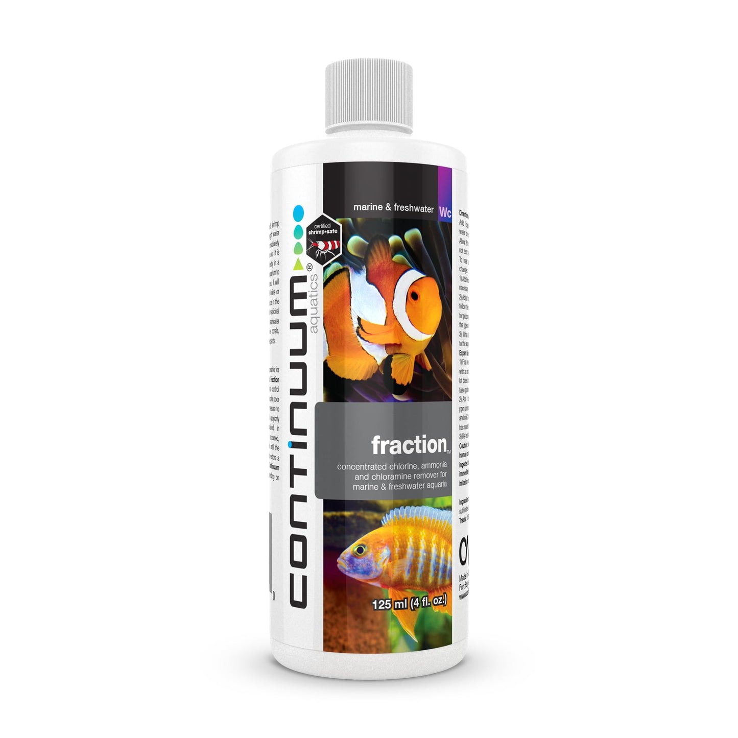 Continuum Aquatics Fraction Water Conditioner for Freshwater & Marine Aquariums – Removes Ammonia, Chlorine & Chloramines – Supports Aquarium Balance – Advanced Water Treatment, 2L