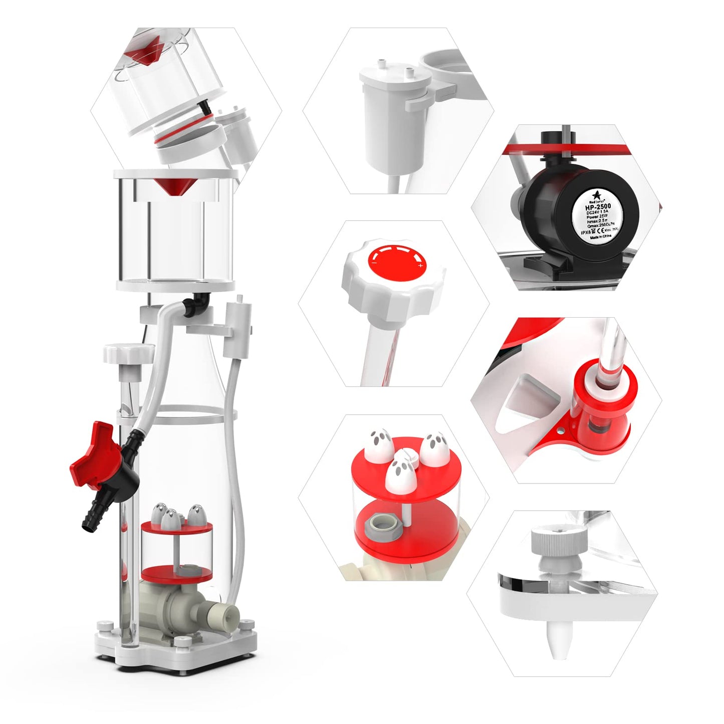MagTool Aquarium in-Sump DC Protein Skimmer, with Controllable DC Pinwheel Pump for Up to 135-185Gal Reef Tank (N170 Plus)