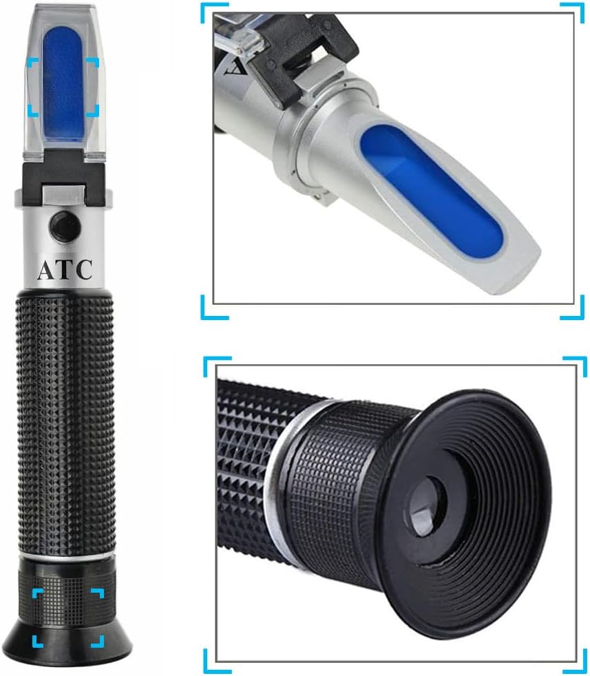 Agriculture Solutions Salinity Refractometer for Seawater and Marine Fishkeeping Aquarium 0 - 100 PPT with Automatic Temperature Compensation - Buy The Sea Aquatics