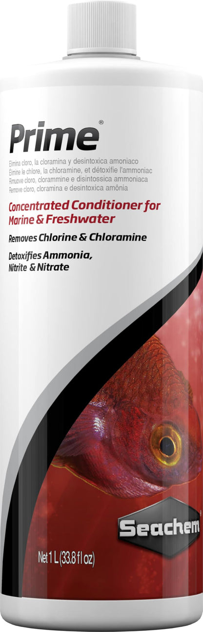 Seachem Prime Fresh and Saltwater Conditioner - Chemical Remover and Detoxifier 500 ml