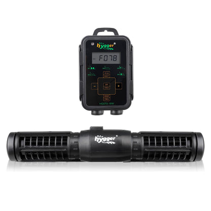 hygger Aquarium Wave Maker, Adjustable Cross Flow Pump with LED Display Controller, Magnetic DC 24V Aquarium Powerhead for Freshwater and Marine Reef Aquariums Up to 135 Gallon (18w)