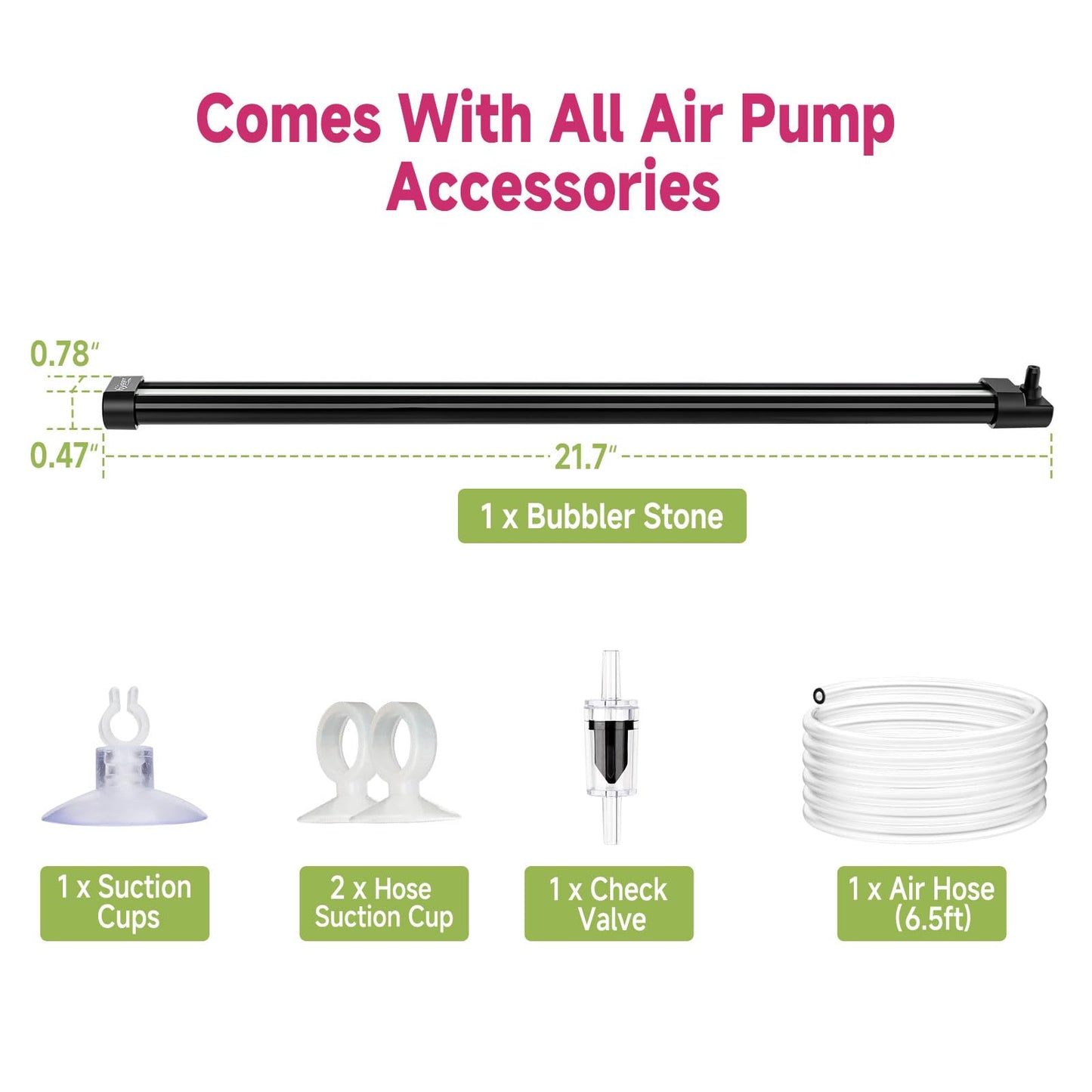 hygger Aquarium Bubble Curtain Wall, Quiet Fish Tank Air Stone with Accessories, High Dissolved Aquarium Bubbler Oxygen Diffuser Decoration for Freshwater & Saltwater - Buy The Sea Aquatics