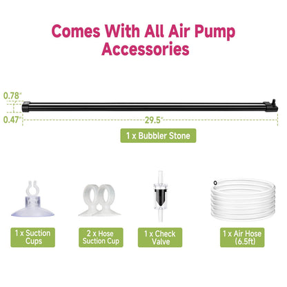 hygger Aquarium Bubble Curtain Wall, Quiet Fish Tank Air Stone with Accessories, High Dissolved Aquarium Bubbler Oxygen Diffuser Decoration for Freshwater & Saltwater - Buy The Sea Aquatics