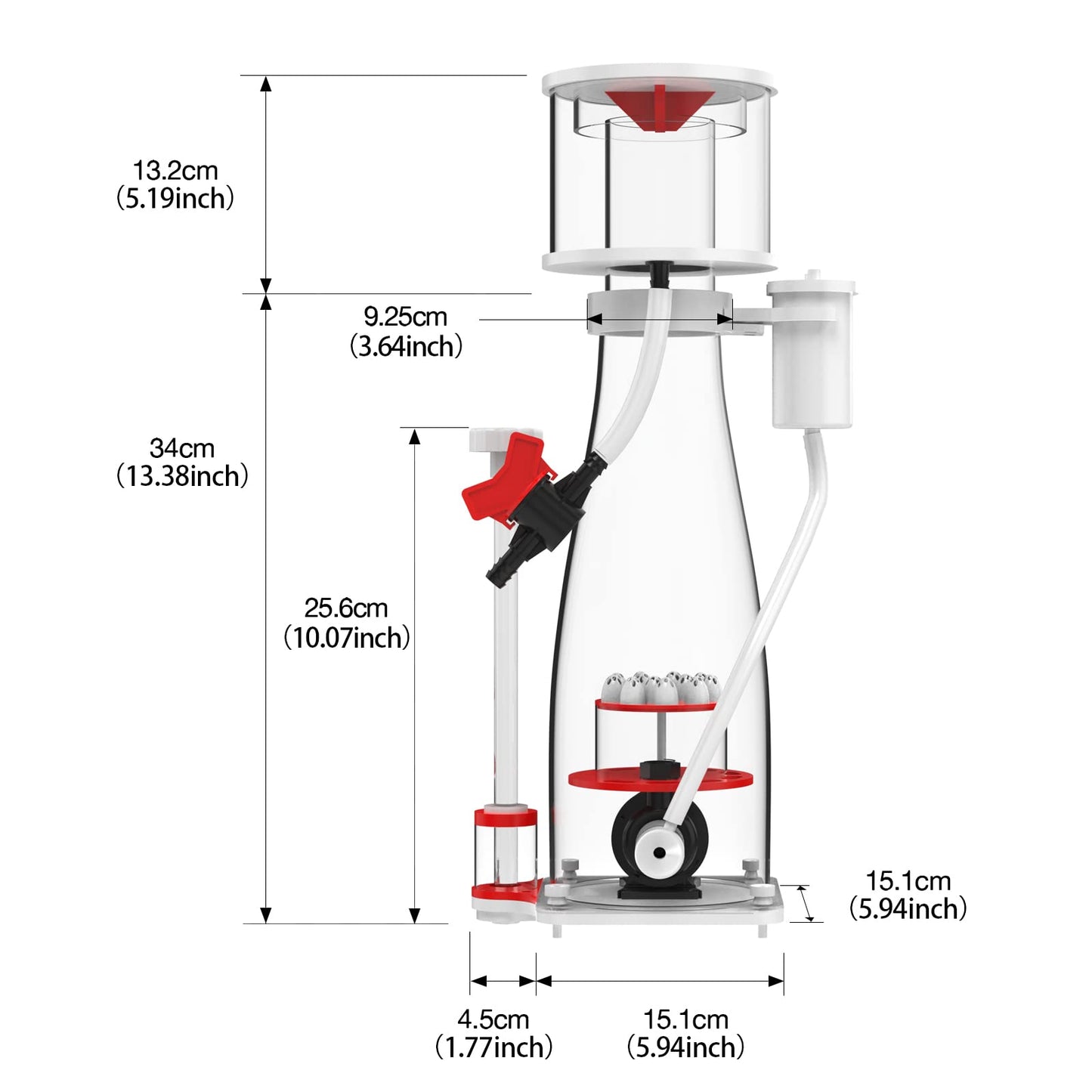 MagTool Aquarium in-Sump DC Protein Skimmer, with Controllable DC Pinwheel Pump for Up to 135-185Gal Reef Tank (N170 Plus)