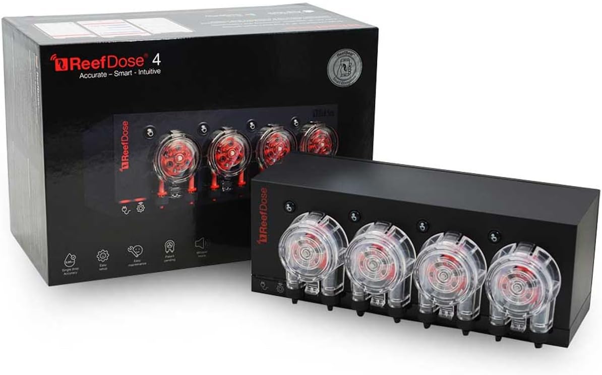 Red Sea ReefDose 4 Head Wireless Dosing Pump for Supplements, Foods & Trace Elements in Saltwater Aquariums | ReefBeat App Controlled Reef Marine - Buy The Sea Aquatics