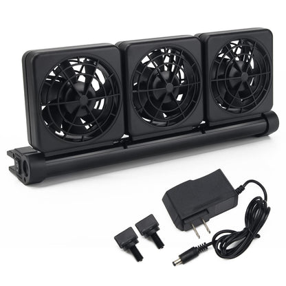 Aquarium Fan 2 3 4 Heads, Aquarium Chillers Cooling Fan Adjustable Fish Tank Cooling Fan with 2 Wind Speed Fan for Water Tank, Aquarium Tank Chiller (4 Head) - Buy The Sea Aquatics