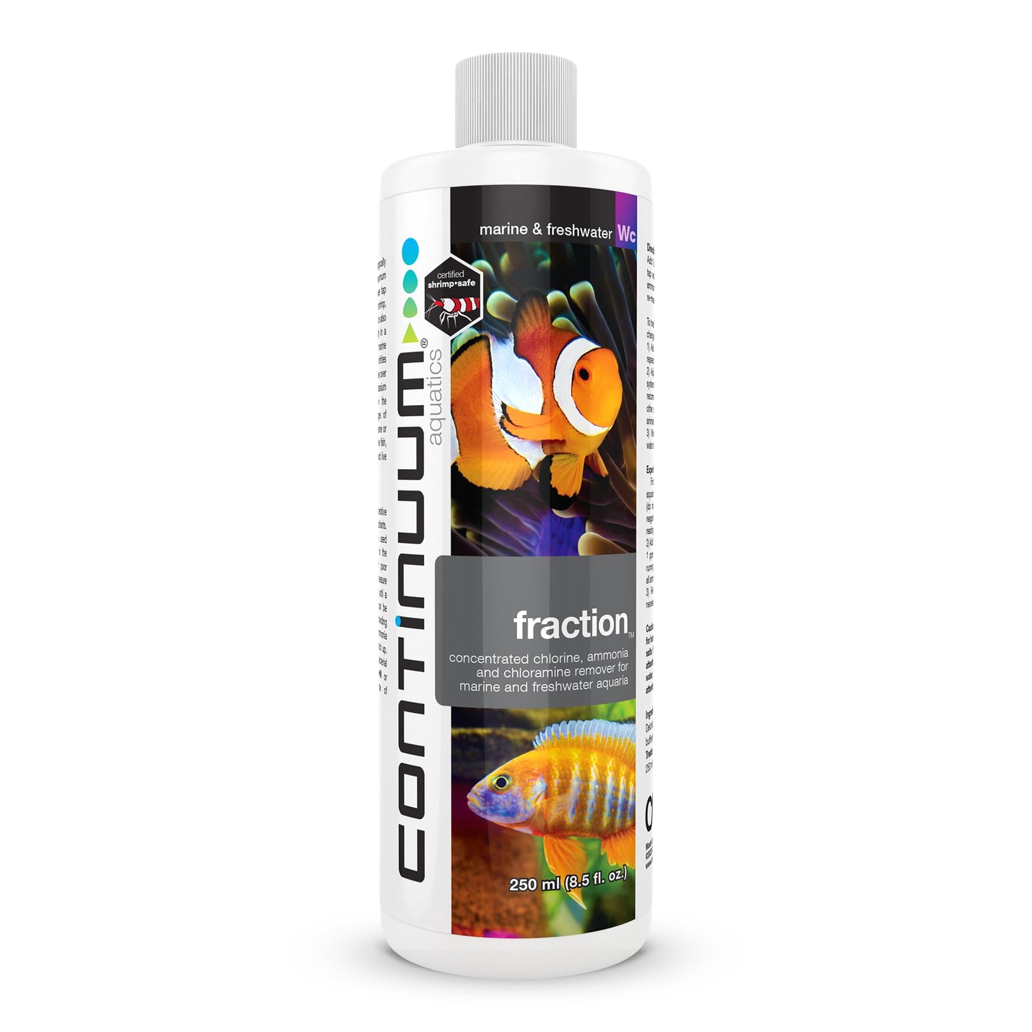 Continuum Aquatics Fraction Water Conditioner for Freshwater & Marine Aquariums – Removes Ammonia, Chlorine & Chloramines – Supports Aquarium Balance – Advanced Water Treatment, 2L
