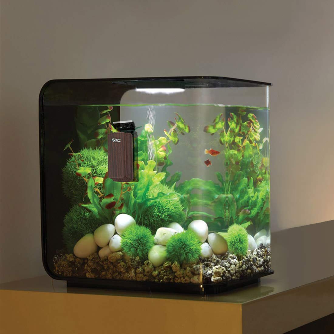 hygger Aquarium Strong Magnetic Cleaner Algae Magnet Cleaning Tool with Scraper Floating Brush for Fish Glass Tank S