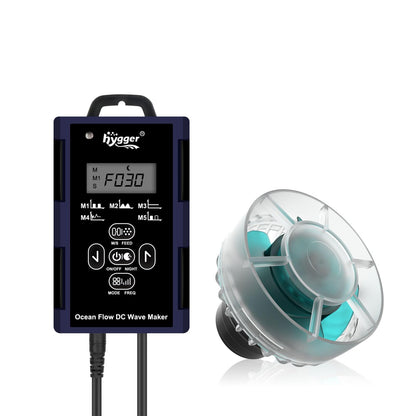 hygger Mini Wave Maker For Aquarium, Ultra-quiet Transparent Wavemaker With Controller, Adjustable Flow Magnetic DC 12V 850GPH Powerhead, Circulation Pump For 20-80Gallon Freshwater Coral Reef Tank
