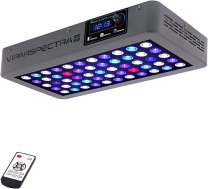 VIPARSPECTRA 165W LED Aquarium Light Dimmable Full Spectrum LED Reef Lights for Coral Saltwater Fish Tank, Remote/Timer Control, Programmable Auto On/Off, Blue/White Dual Channel Brightness 0 - 100% - Buy The Sea Aquatics