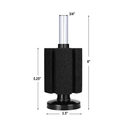 AQUANEAT Aquarium Sponge Filter Breeding Fry Betta Shrimp Nano Fish Tank 4pcs (Large up to 60Gal)