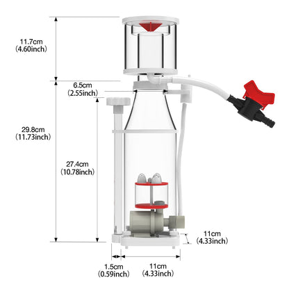 MagTool Aquarium in-Sump DC Protein Skimmer, with Controllable DC Pinwheel Pump for Up to 135-185Gal Reef Tank (N170 Plus)