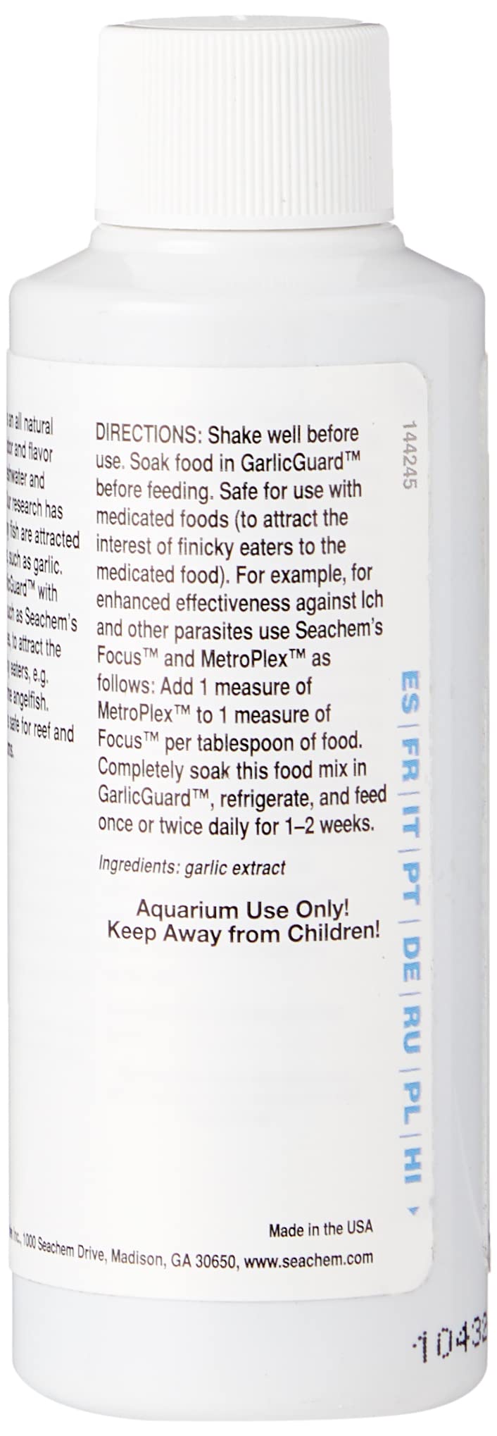Seachem GarlicGuard 250 ml - Buy The Sea Aquatics
