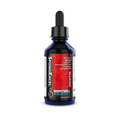 Brightwell Aquatics SpongExcel – Ionic Silica Solution for Marine Sponge & Gastropod Growth in Marine Aquariums, Boosts Water Quality, 125 ml