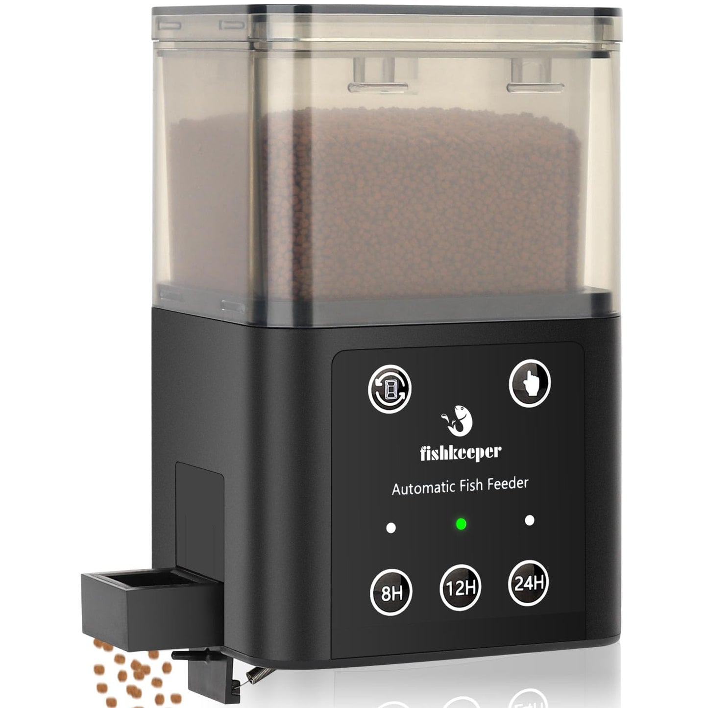 fishkeeper Automatic Fish Feeder for Aquarium - 520ML Large Capacity Adjustable Fish Feeder Automatic Dispenser with Timer for Vacation, Weekend or Daily Use, Three Fixed Methods - Buy The Sea Aquatics