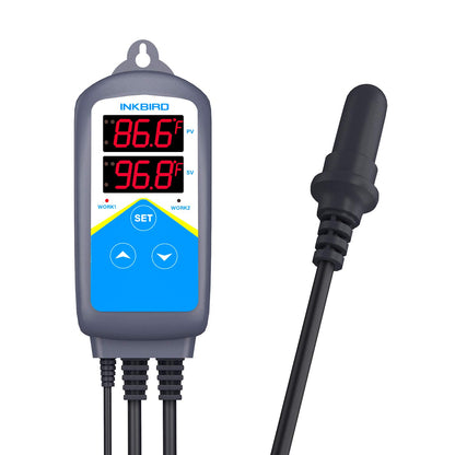 Inkbird Aquarium Heater with Probe Thermostat Fish Ornamental Shrimp Reef Tanks 24 Hours Double Time with Day Night Automatic Temperature Controller