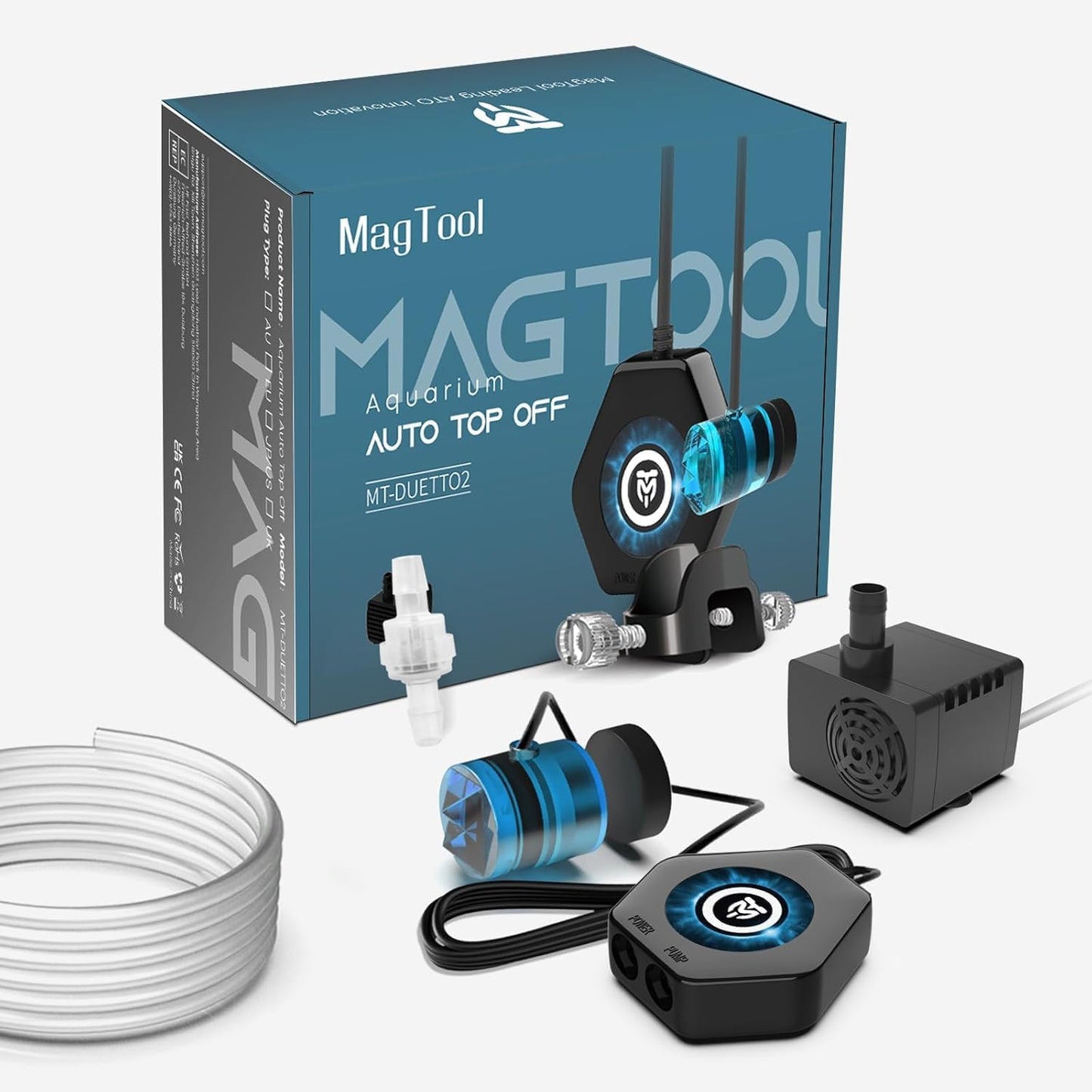 MagTool Aquarium Auto Top Off System, Upgraded Version Aquarium ATO with Dual Optical Sensor for Both Reef and Fresh Tanks(Duetto V2026)
