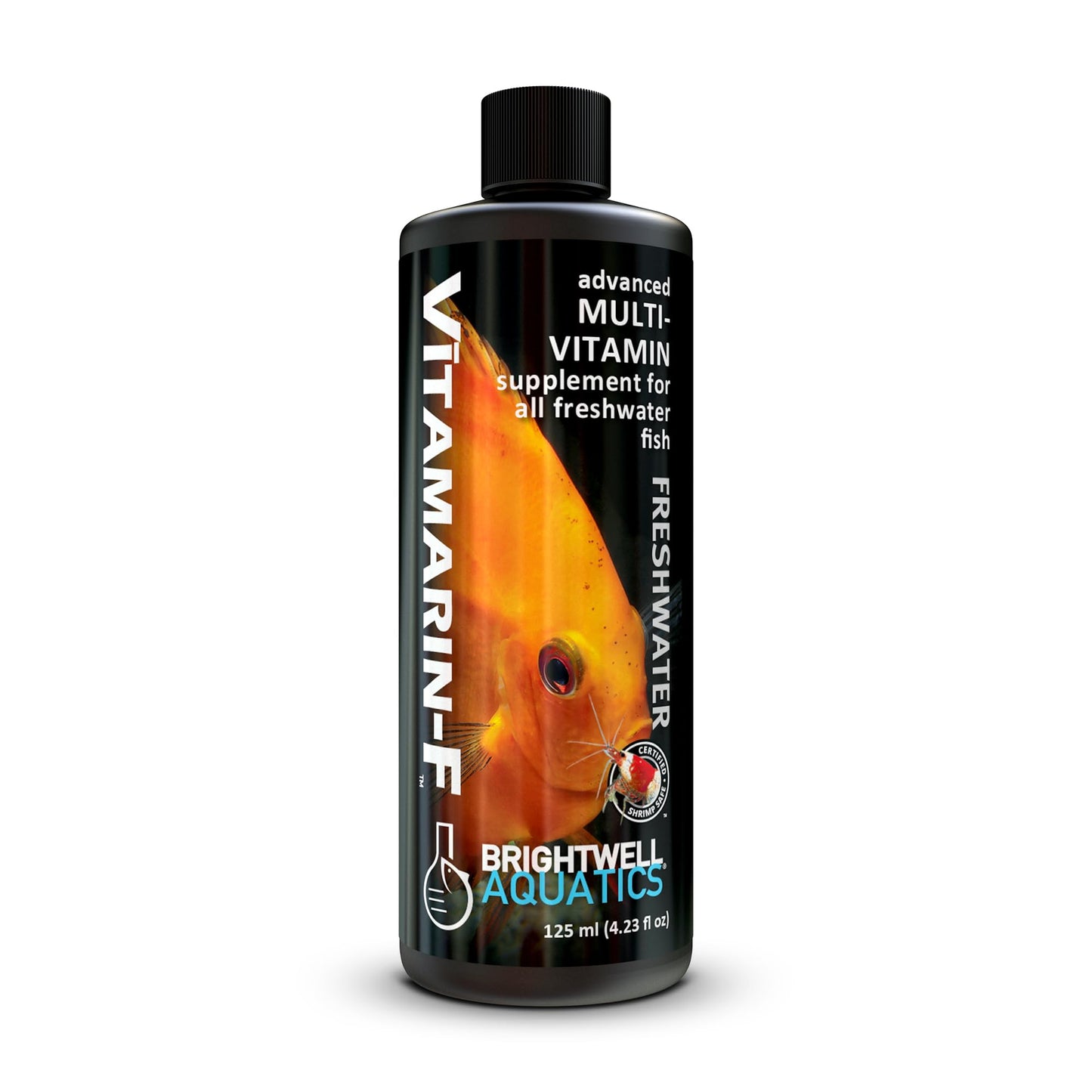 Brightwell Aquatics Vitamarin-F – Complete Vitamin Supplement for Freshwater Fish & Invertebrates – Supports Health, Color & Spawning – No Refrigeration, 250 ml