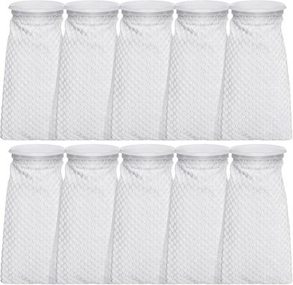 TOPZEA 10 Pack 4 Inch Ring Filter Socks 150 Micron, 3D Honeycomb Aquarium Filter Bag for Saltwater Freshwater Fish Tank, Ponds, Use in Sumps/Overflows, Aquarium Filter Accessory, 9.8 Inch Long - Buy The Sea Aquatics
