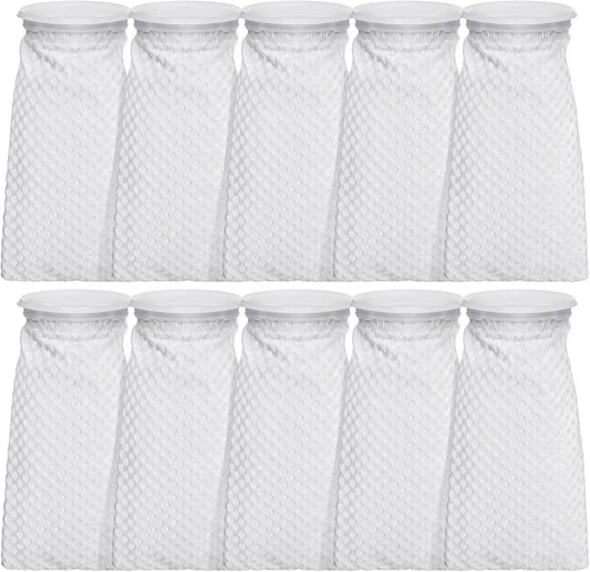 TOPZEA 10 Pack 4 Inch Ring Filter Socks 150 Micron, 3D Honeycomb Aquarium Filter Bag for Saltwater Freshwater Fish Tank, Ponds, Use in Sumps/Overflows, Aquarium Filter Accessory, 9.8 Inch Long - Buy The Sea Aquatics