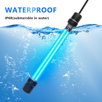 18W Aquarium UV Light for 100-1000 Gallon, UV Pond Water Clarifier for Koi Pond, Swimming Pool, Spa, Large Fish Tank, Cold Plunge UV Light for Pond Algae Control