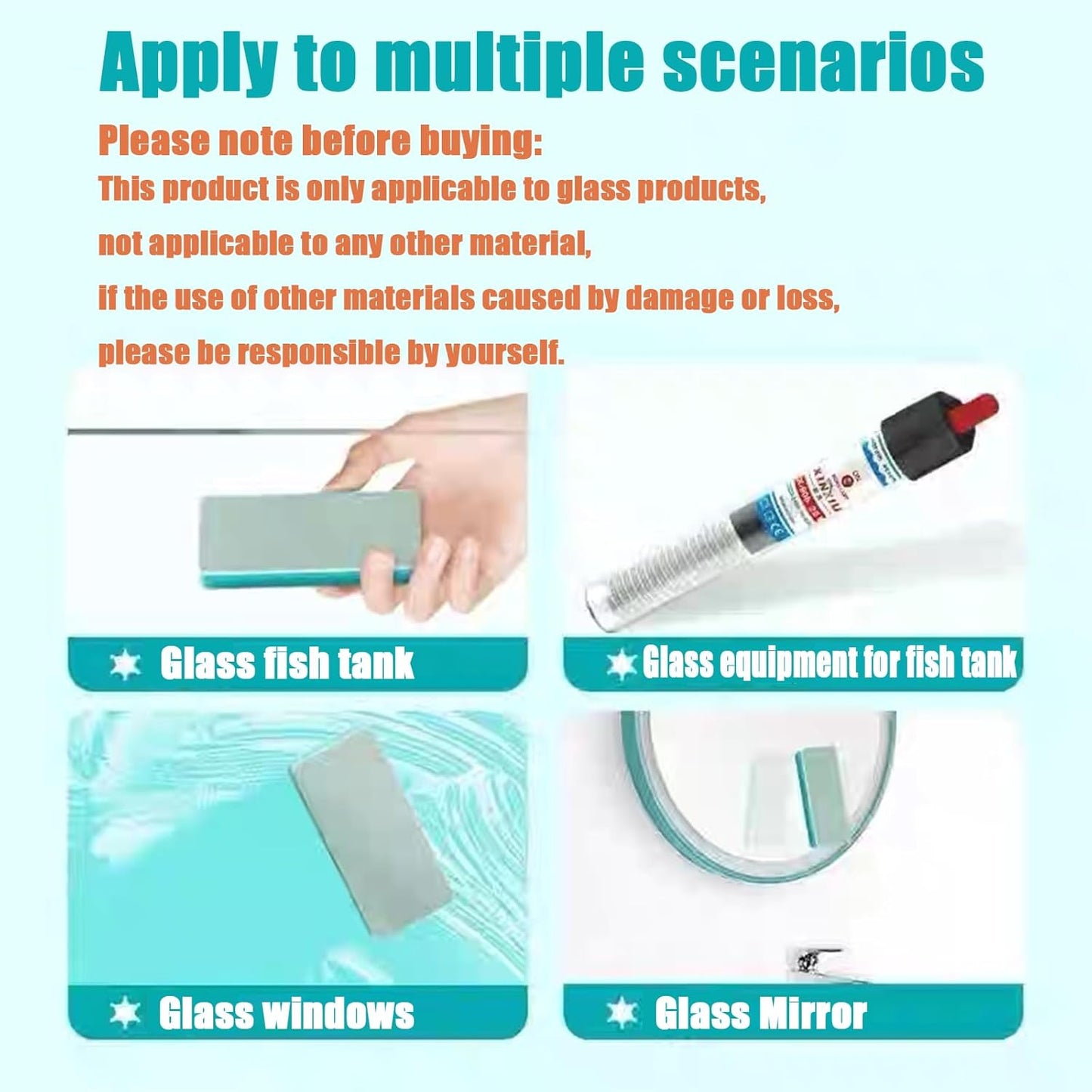 3 Packs Aquarium Limescale Remover, Dual-Action Fish Tank Glass Scraper & Sponge, Handheld Non-Scratch Cleaning Pad for Small Glass Aquarium Maintenance
