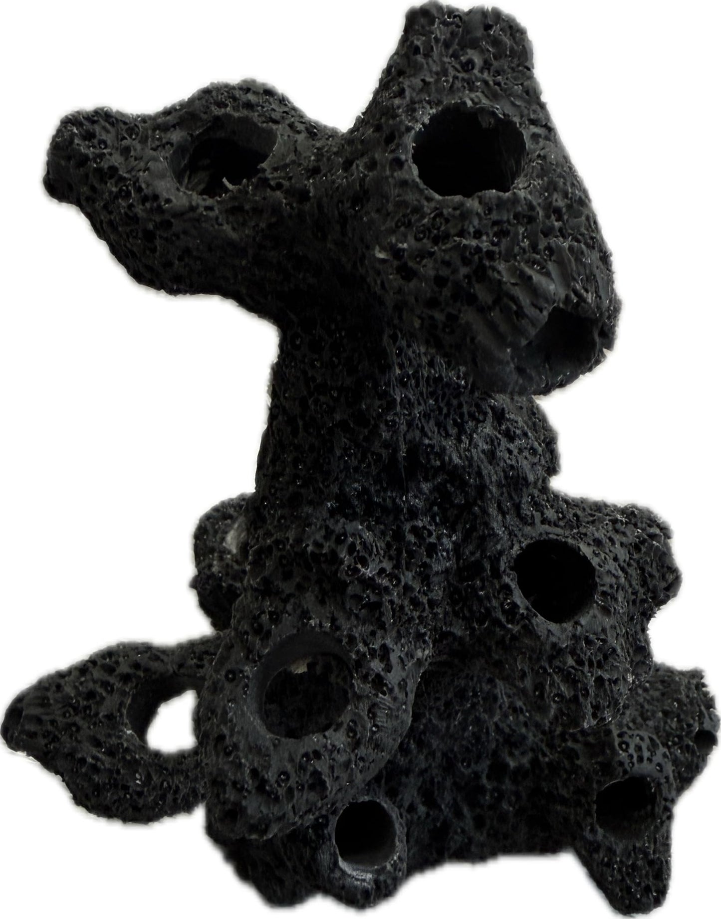 Ocean Aquaria 10 Hole Torch Tower Coral Frag Plug Rack/Frag Rock for Live Coral Plug Ons for Reef Aquariums (Black) - Buy The Sea Aquatics