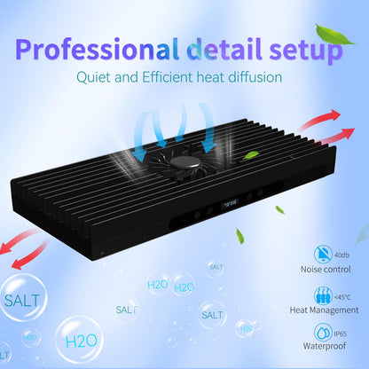Aquarium Light- 140W Reef Light Wide Coverage Sunrise Sunset Moonlight Saltwater Lights for Coral with Master Slave Group Control & Timer & Screen