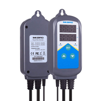 Inkbird Aquarium Heater with Probe Thermostat Fish Ornamental Shrimp Reef Tanks 24 Hours Double Time with Day Night Automatic Temperature Controller