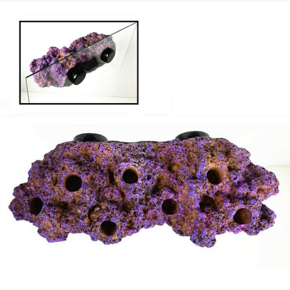 Magnetic Reef Coral Frag Rack Floating Rock Strong Magnets Strong N52 Magnets for 1/2" Glass (Coralline Purple) - Buy The Sea Aquatics