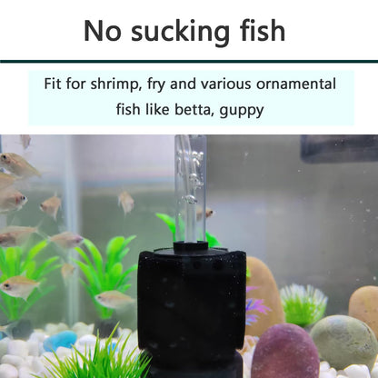 AQUANEAT Aquarium Sponge Filter Breeding Fry Betta Shrimp Nano Fish Tank 4pcs (Large up to 60Gal)