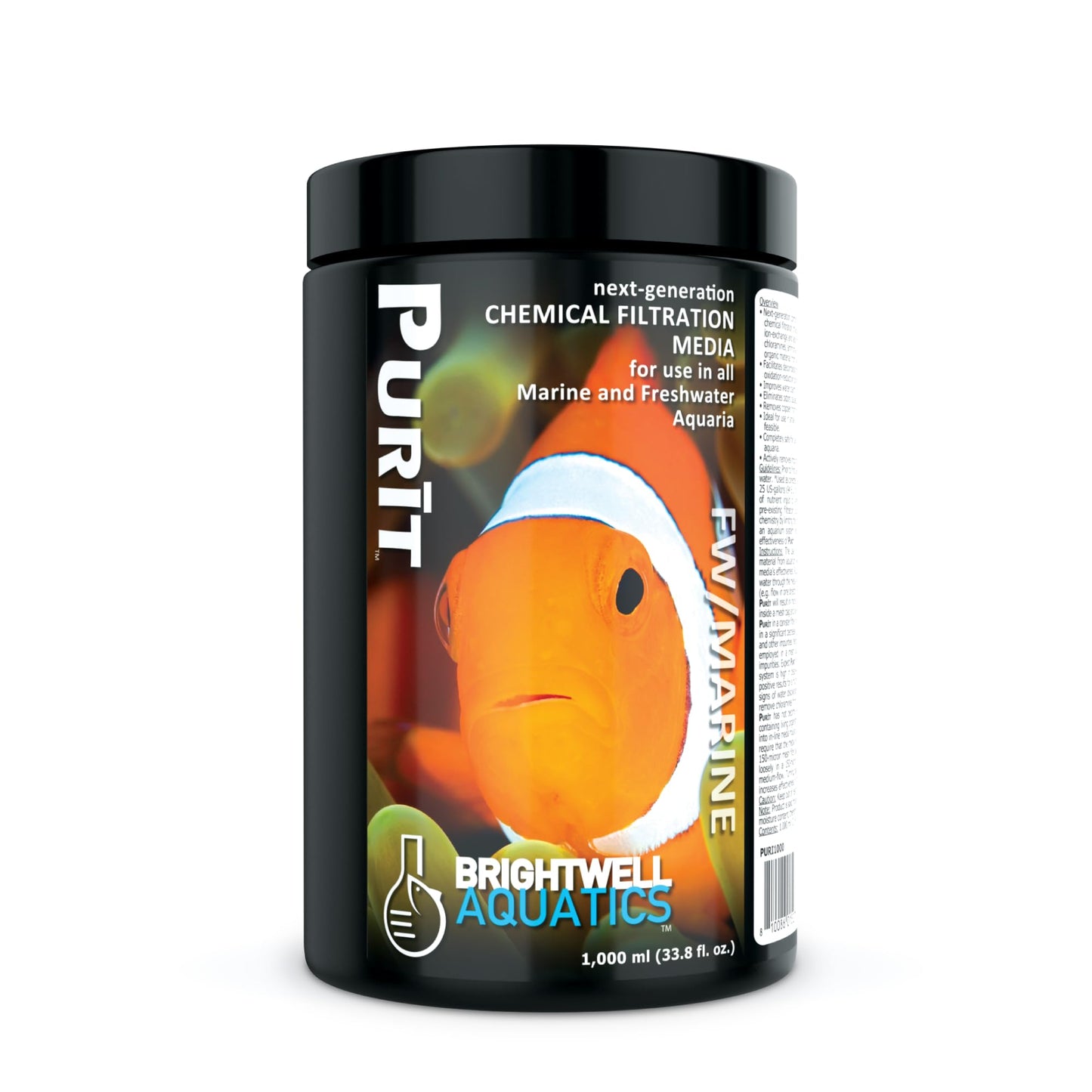 Brightwell Aquatics - Purit Next-Generation Chemical Filtration Media - for use in All Marine and Freshwater Aquaria - Aquarium Water Treatments, 8.45 fl oz