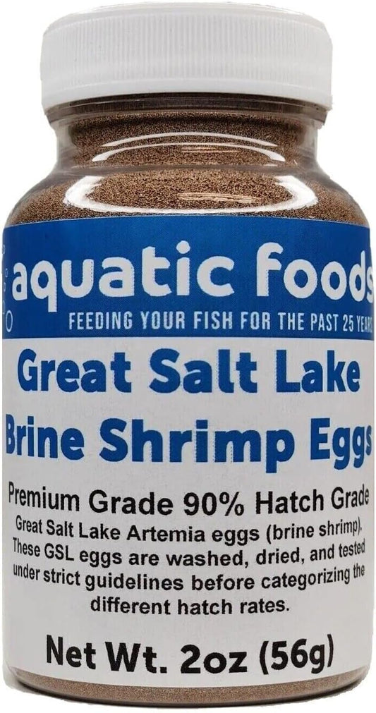 Aquatic Foods Inc. Brine Shrimp Artemia Eggs, Premium Grade 90% Hatch Rate from The Great Salt Lake, Utah, USA…2oz Bottle - Buy The Sea Aquatics