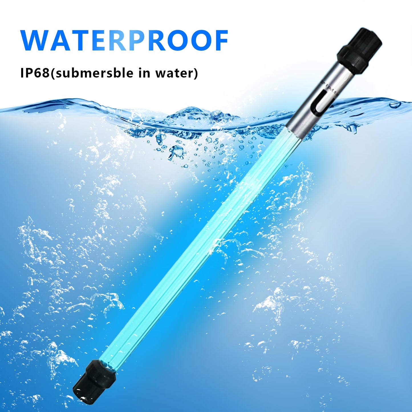 18W Aquarium UV Light for 100-1000 Gallon, UV Pond Water Clarifier for Koi Pond, Swimming Pool, Spa, Large Fish Tank, Cold Plunge UV Light for Pond Algae Control