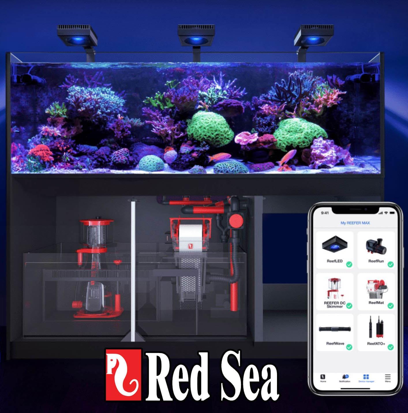 Red Sea ReefDose 4 Head Wireless Dosing Pump for Supplements, Foods & Trace Elements in Saltwater Aquariums | ReefBeat App Controlled Reef Marine - Buy The Sea Aquatics