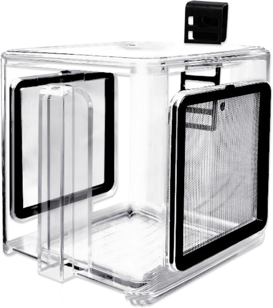 Saim Fish Breeding Box, Acrylic Aquarium Breeding Boxes, Acrylic Fish Isolation Box Hanging Aquarium Hatchery Tank for Small Baby Fishes Shrimp Clownfish Guppy Hatchery, Transparent